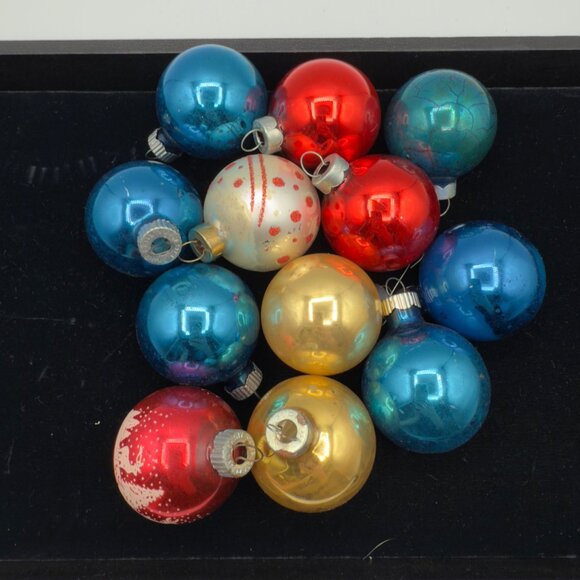 Vintage Mercury Glass Christmas Ornaments Shiny Bright Rauch Made in USA Small - Picture 15 of 16